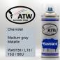 Preview: Chevrolet, Medium gray Metallic, WA9739 / L13 / 15U / 90U: 400ml Sprühdose, von ATW Autoteile West.